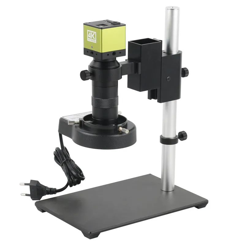 4K UHD 1080P HDMI Industry Microscope Camera Measurement Function 100X 130X Zoom C Mount Lens For Industrial Inspection