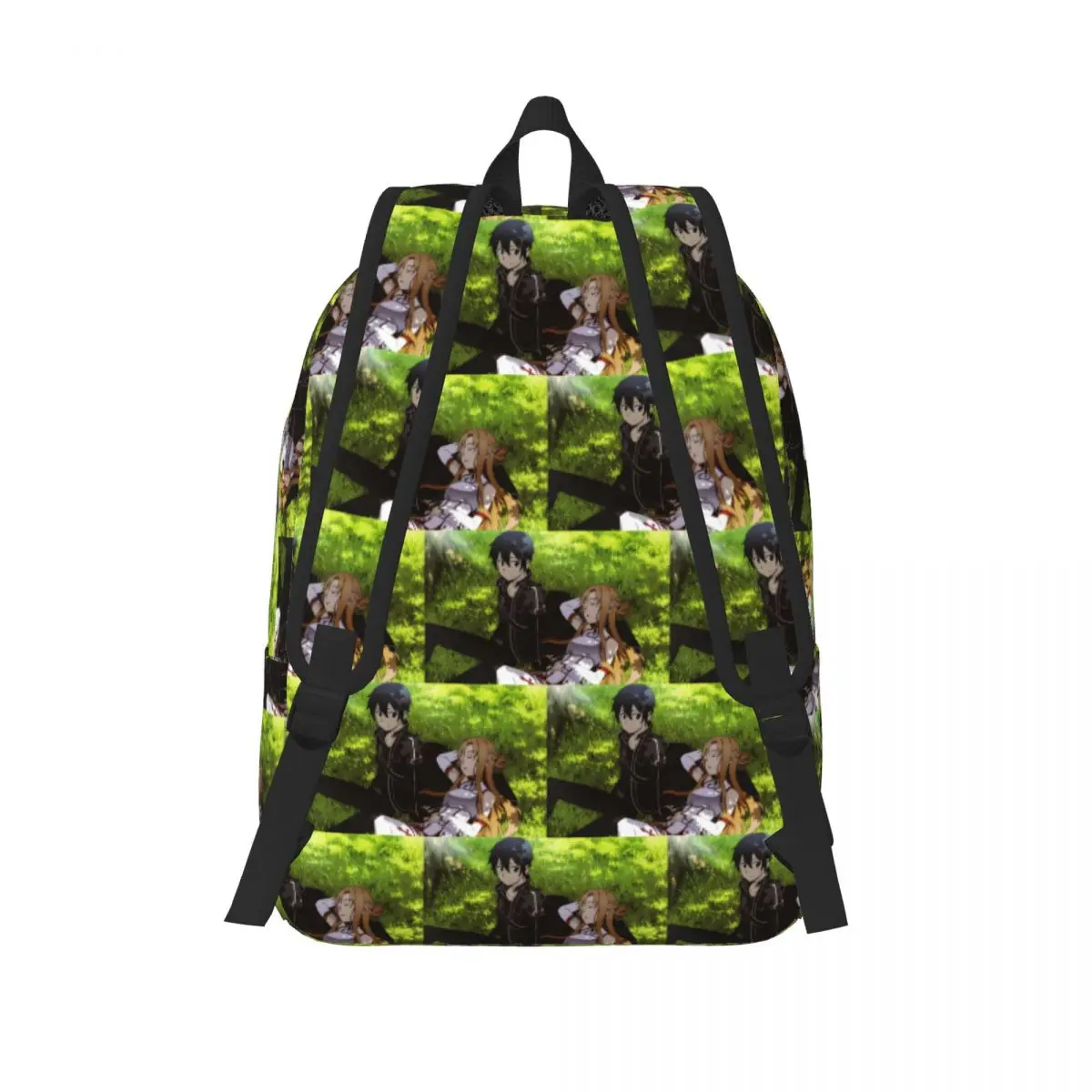 Sword Art Online Sao Yuuki Asuna Anime Student Backpack School Bag Hiking Travel Daypack for Boys Girls Bookbag Shoulder Bags