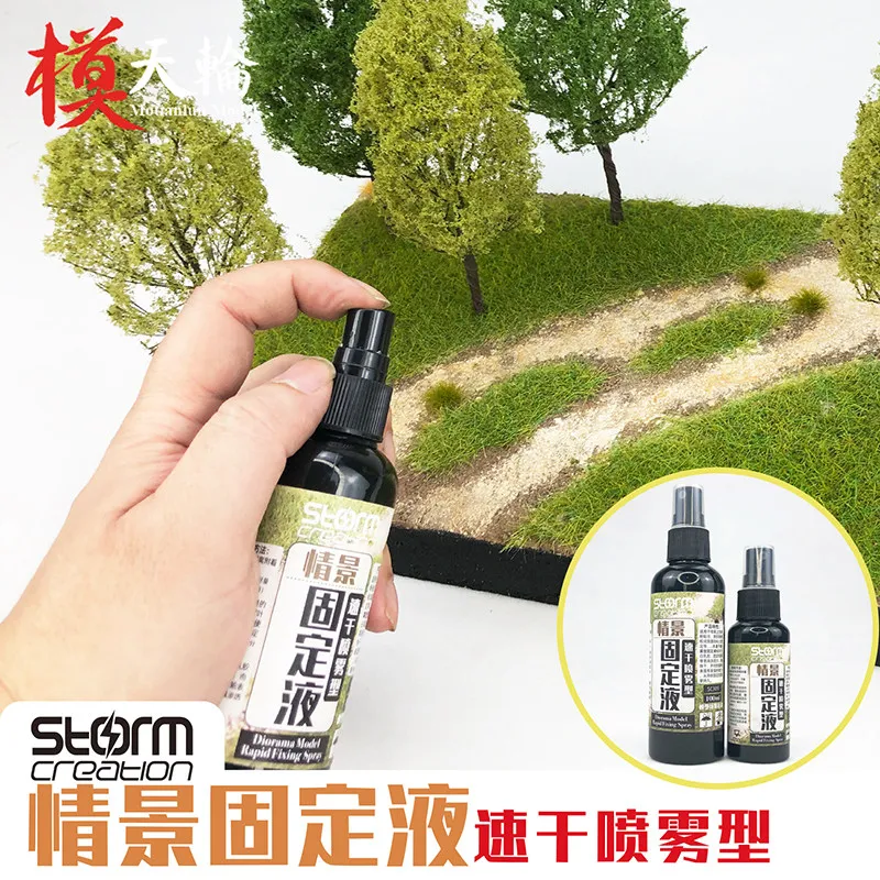 Scenario Fixed Liquid Quick Drying Spray Adhesive Model Retired Soldiers Platform Penetration Adhesive DIY Materials Tool Model