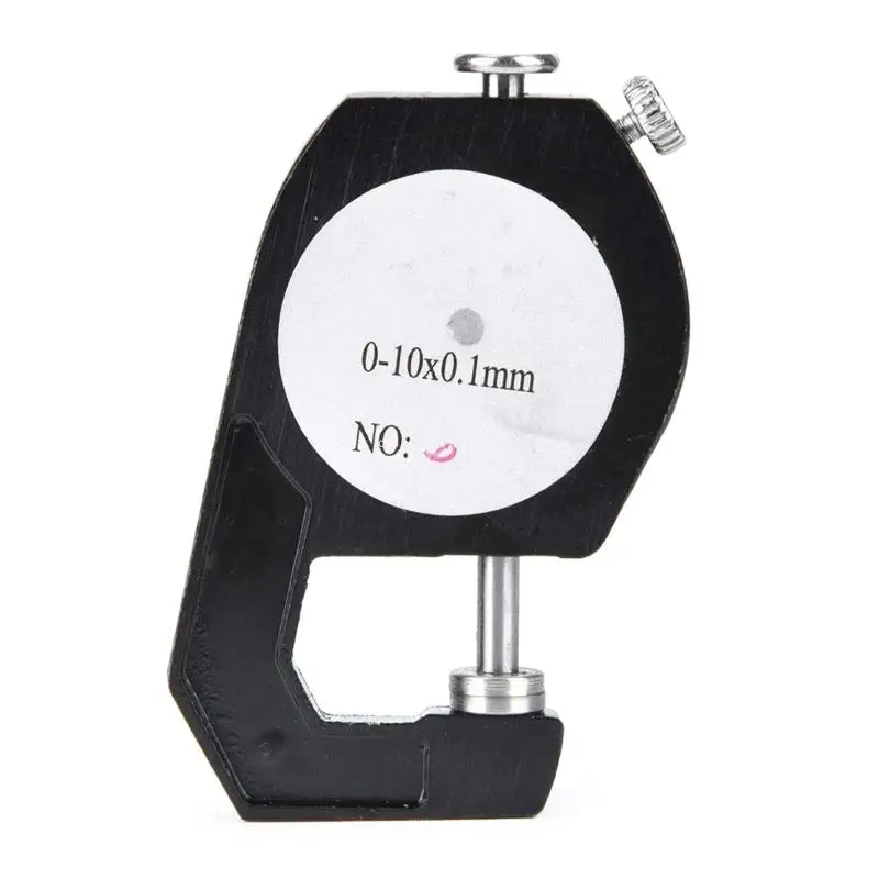 Upgraded 0~10mm Thickness Gauge, Flat for Head Thickness Tester Dial for Leather Cloth Measuring Accuracy 0.1mm Stainles