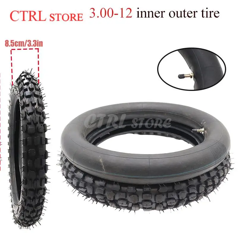 

3.00-12 inner outer tire for Dirt Pit Bike Motocross Off Road Motorcycle sturdy and durable