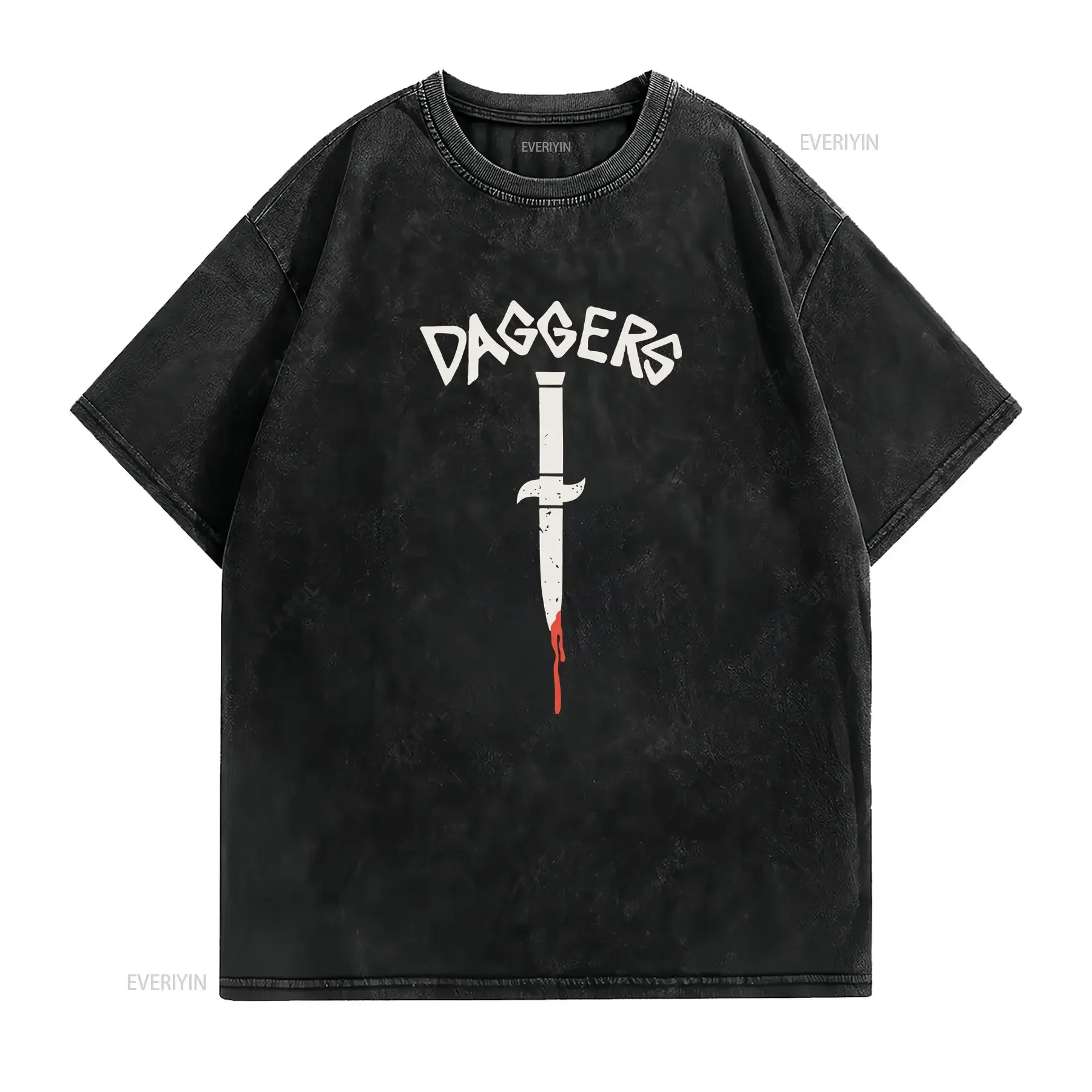 DAGGERS shirt THRASHIN' movie 80s skateboarding punk memorabilia josh brolin vintage Washed Versatile Slightly homme Soft