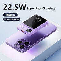 22.5W Fast Charging Power Bank 20000mAh 15W Magsafe Wireless Charger for iPhone 16 15 14 13 12 X Samsung Huawei Xiaomi Powerbank