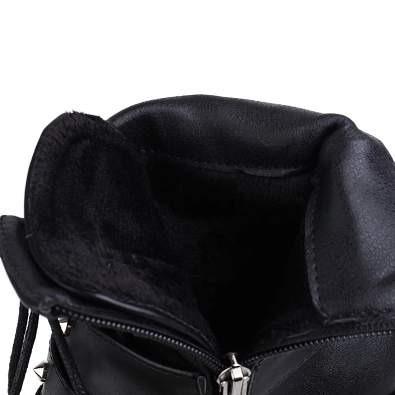 SIMLOVEYO 2021 Styles High Heel Boots Toe Patent Leather Lace-up 35-46 Black Glitter S2603