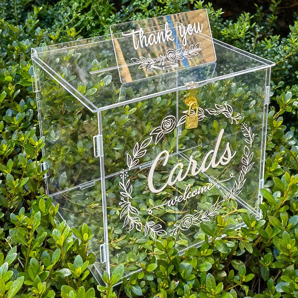 

Wedding Card Box Decorations for Reception Boxes Gift Dining Table Acrylic Bride Giftcards