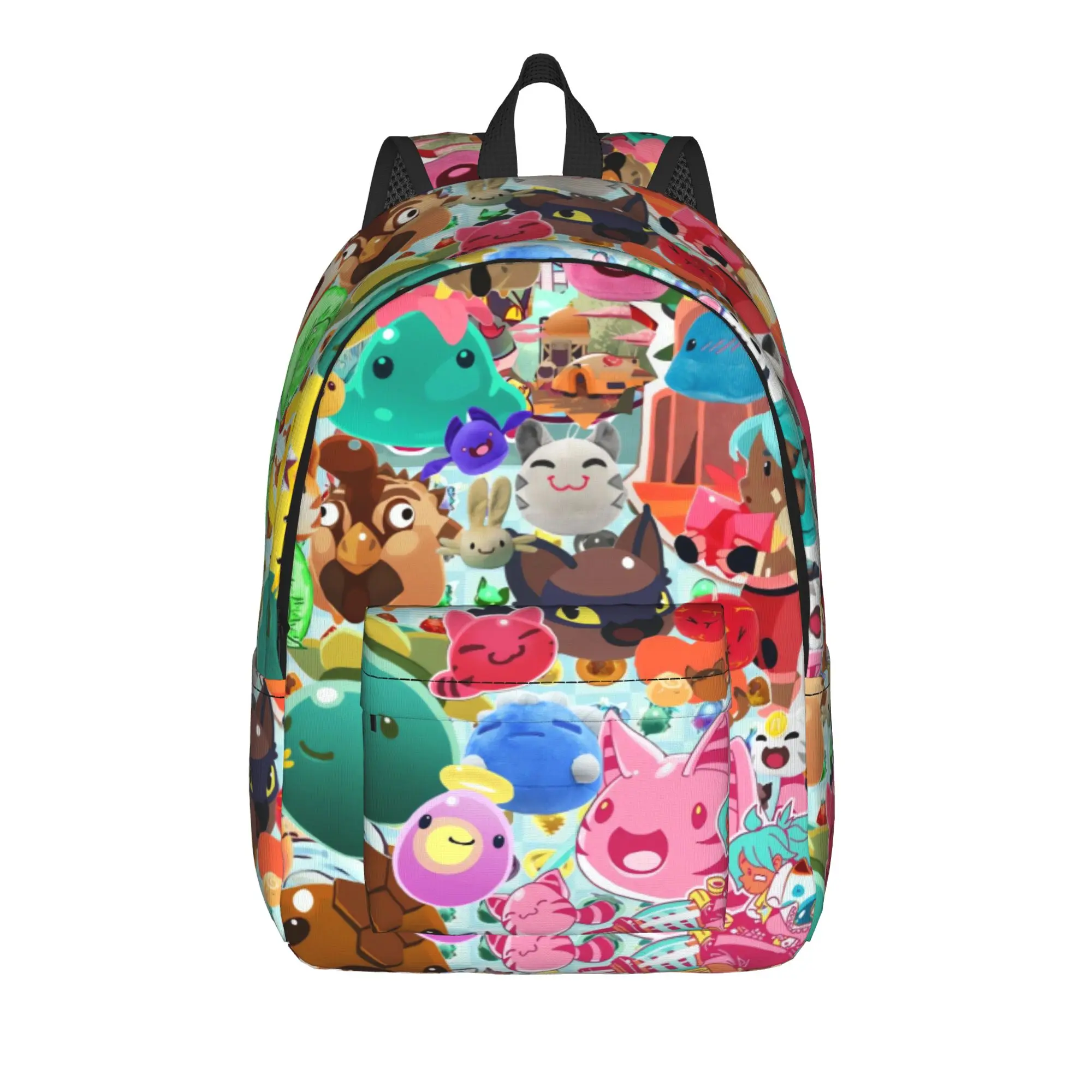 Vivid Pop Slime Rancher(1) Backpack  Funny Backpacks Student Unisex Workout Print High School Bags Design Rucksack