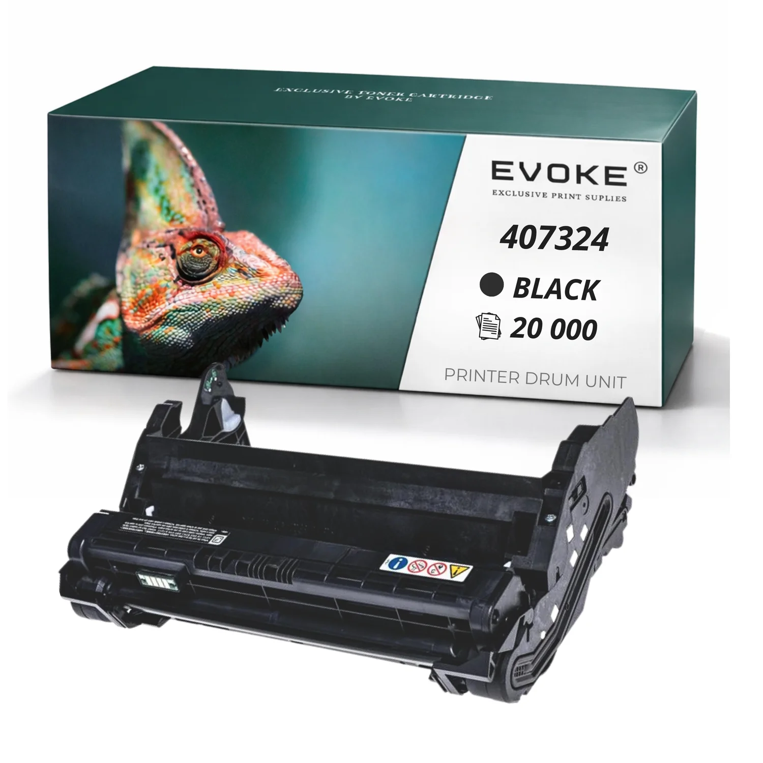 Evoke Compatibele Trommel voor Ricoh 407324 Zwart 20000 Pagina's Aficio Sp3600Dn Sp3600Sf Sp4510Dn