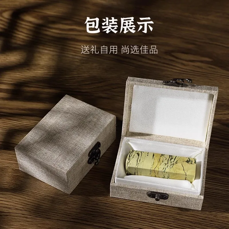 Custom Personalized Natural Green Stone Stamp Seal For Calligraphy Painting, Drawing Art Supplies 2.5x2.5x6 cm