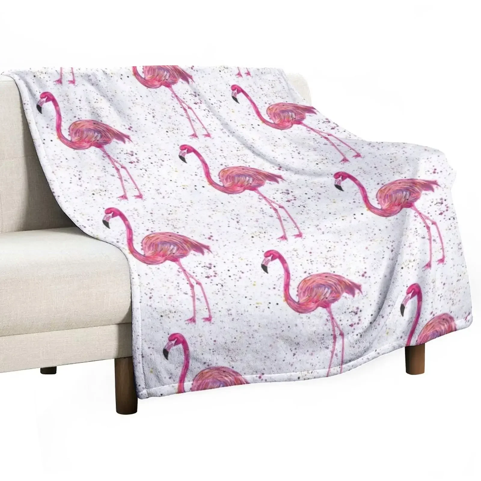 

Lola the Flamingo Throw Blanket Thermal anime Retros Blankets