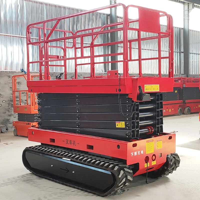 

Crawler lift Electric lift Hydraulic unloading platform High-altitude working car Self-walking crawler lift platform