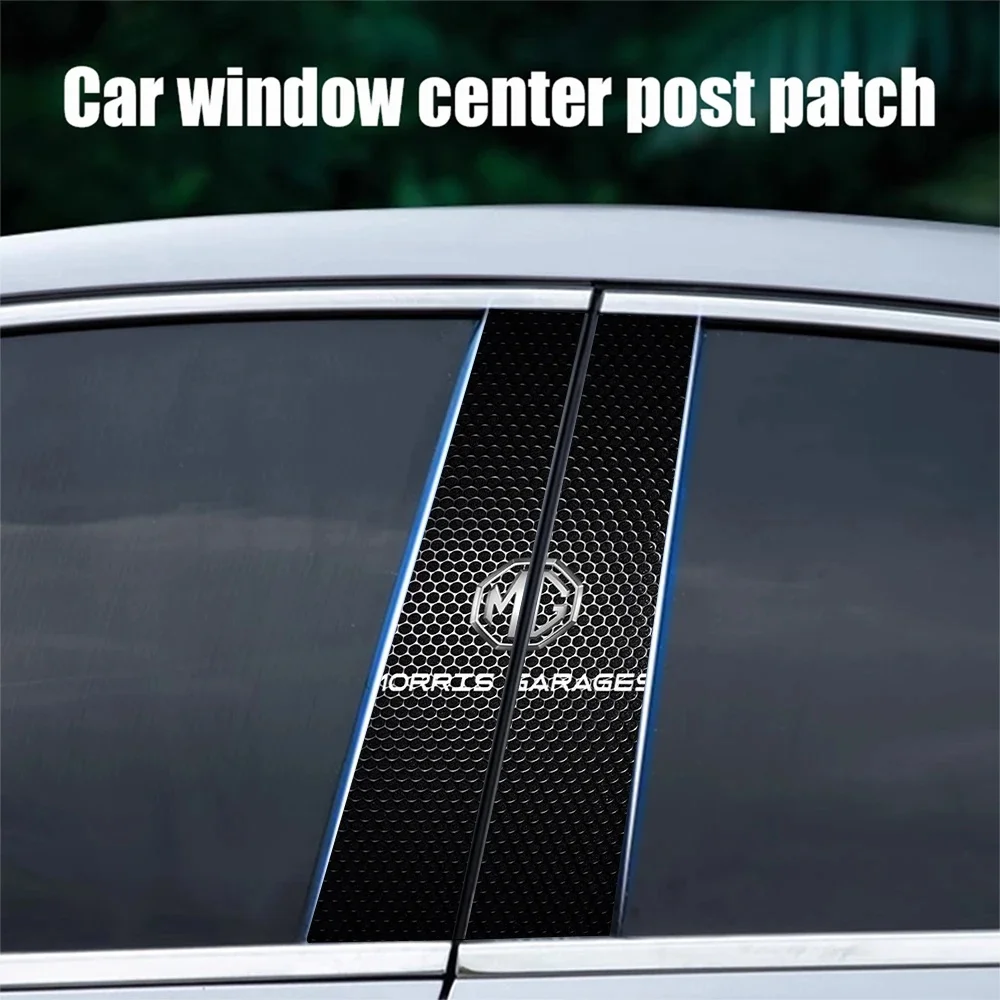 

2Pcs Auto Center B Pillar Decal Carbon Fiber Style for Morris Garages MG ZS EV HS EHS PHEV MG3 MG4 MG5 Door Pillar Sticker Trim