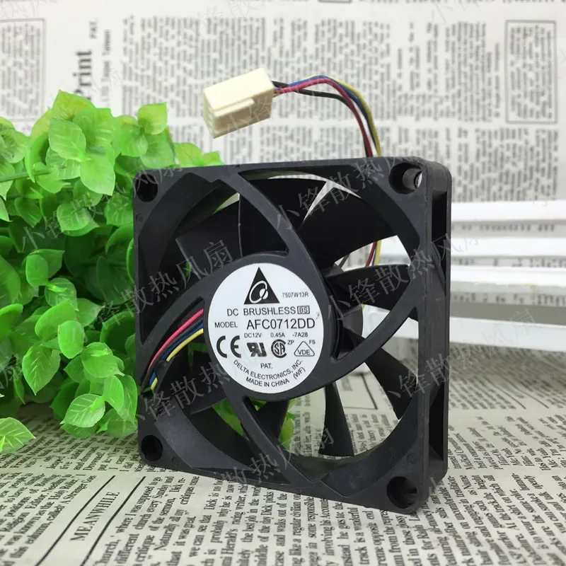 Original 100% working AFC0712DB 7CM 70MM 7015 70*70*15MM 12V 0.45A 4-pin PWM CPU axial cooling fan