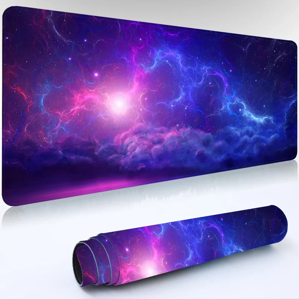 لوحة ماوس أرجوانية مقاس Xl، لوحة ماوس سديم Xxl، حصيرة لوحة مفاتيح ألعاب Xl، الكون السماوي مع حصيرة النجوم والكواكب