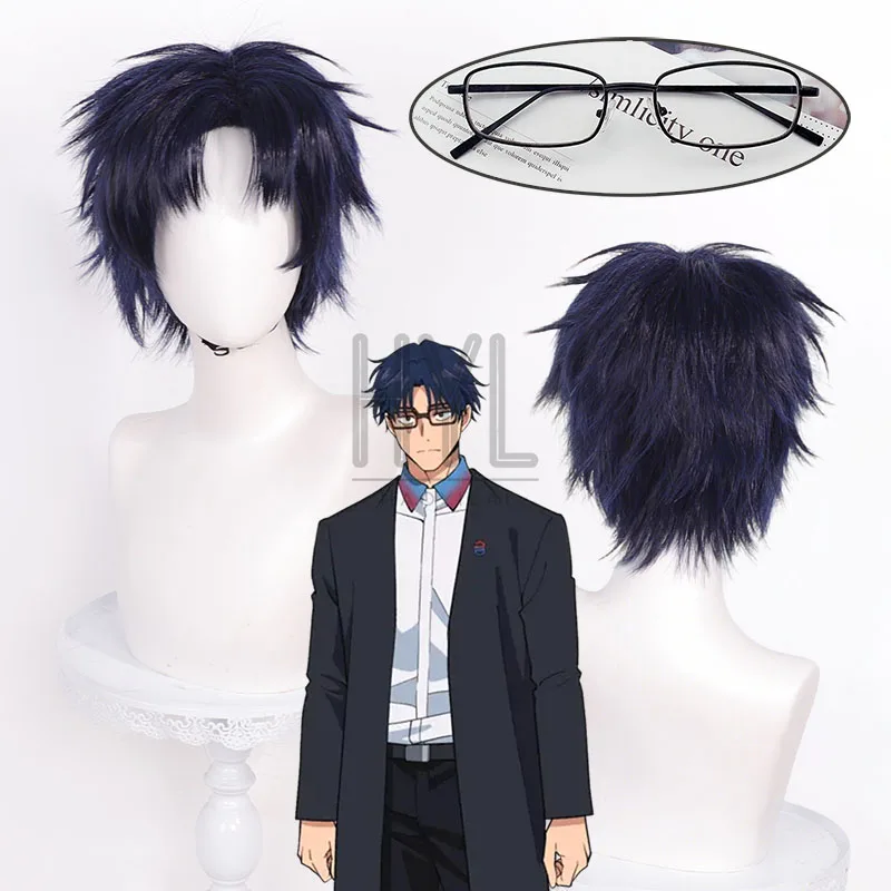 Anime Gero Hikaru Cosplay-Perücke, schwarz, kurz, hitzebeständig, Kunsthaar, für Damen und Herren, Halloween-Kostüm, Party, Karneval, Requisiten