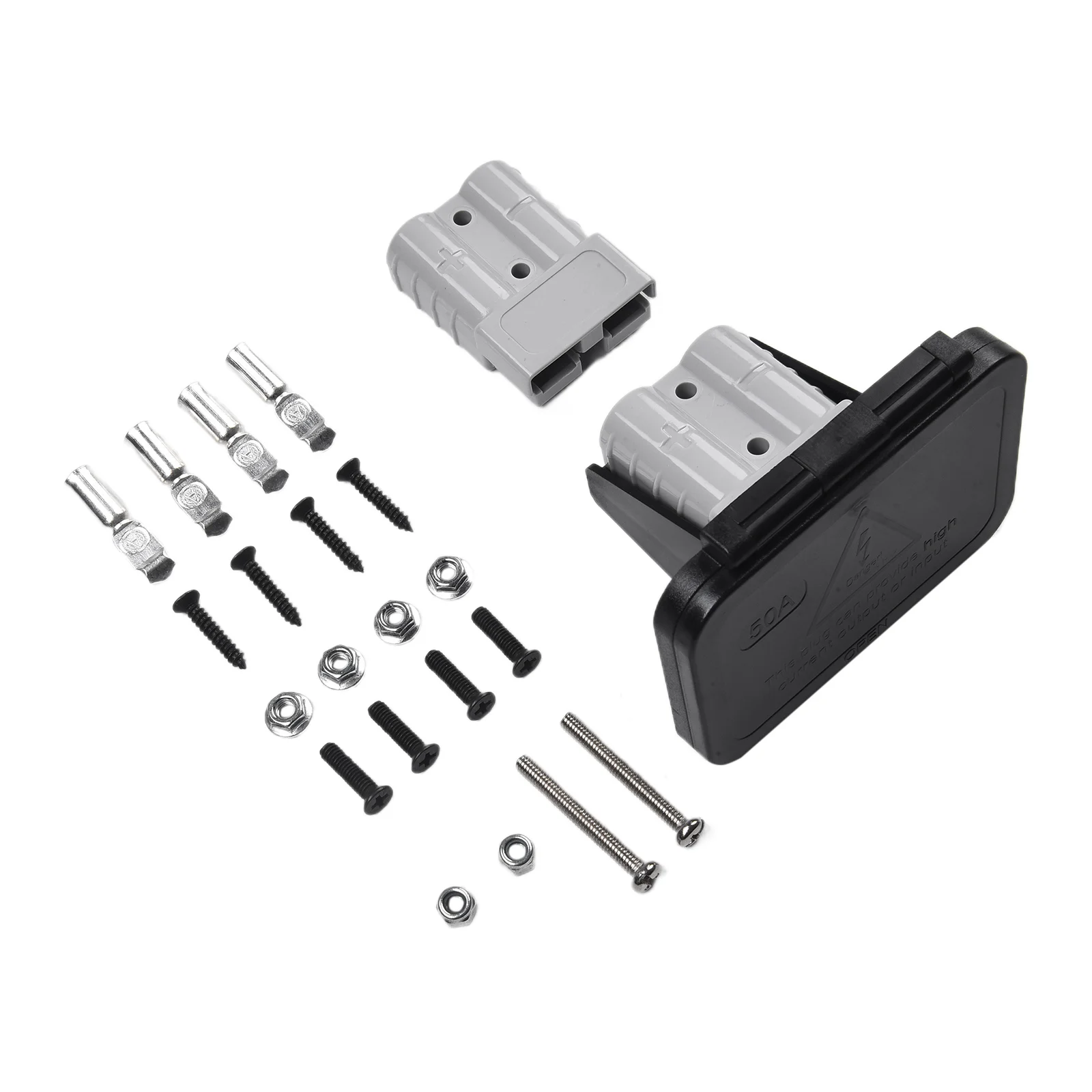 High Capacity Twin Dual Flush Mount Bracket Connector Compatible with a Range of Wire Diameters from 12 to 6 AWG