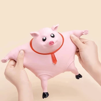 Creatief nieuw roze varken stressverlichting decompressie speelgoed schattig knijpdier varkentje pop knijpen fidget speelgoed