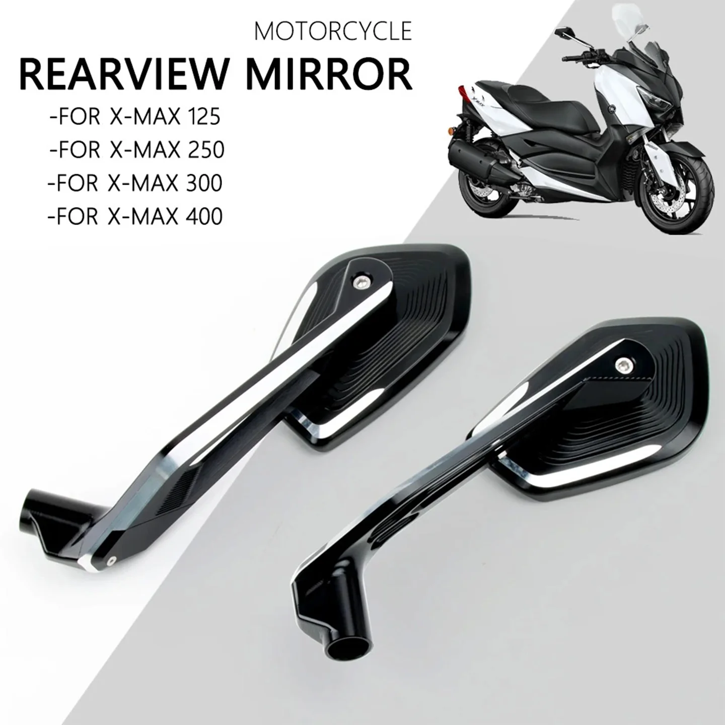

Motorcycle Accessories Rearview Mirror For YAMAHA XMAX300 XMAX250 XMAX400 XMAX125 Side CNC Rear View Mirror XMAX 300 250 125 400