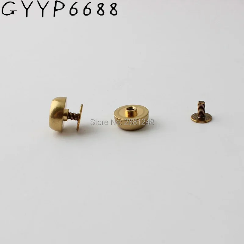

10/50pcs 13mm High quality binding screws nail rivets leather copper craft belt wallet solid screws dIY