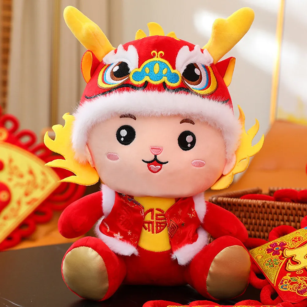 

Stuffed Animal Dragon Cartoon Mascot Decoration for Home Car Sofa New Year Year Gift Stuffed Animal