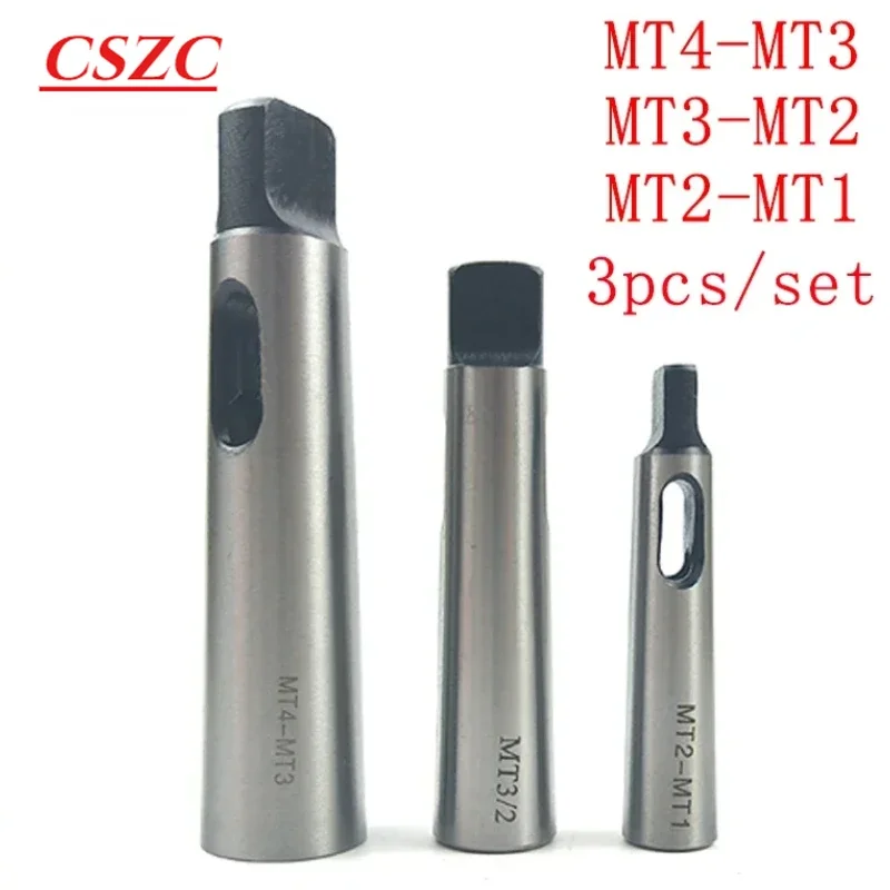 3pcs/set Morse taper bush mt2-mt1 mt3-mt2 mt4-mt3 taper joint taper sleeve for Morse shank Morse bush drill chuck