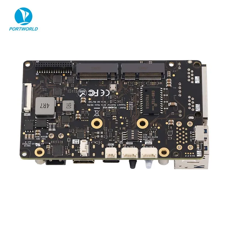 YC-N2401 Mini Carrier Board For NVIDIA Jetson Orin Nano/NX Dual Ethernet 2.5G PTP M.2 NVMe WiFi CSI AI Edge Development Board