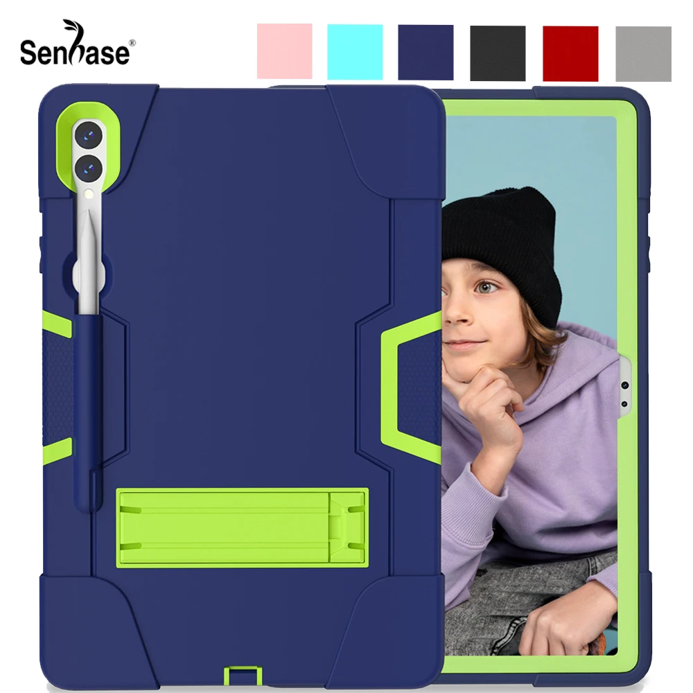 

For Samsung Galaxy Tab S9 Plus 2023 12.4 inch SM-X810 SM-X816B Case Shockproof Kids Safe PC Silicon Hybrid Stand Tablet Cover