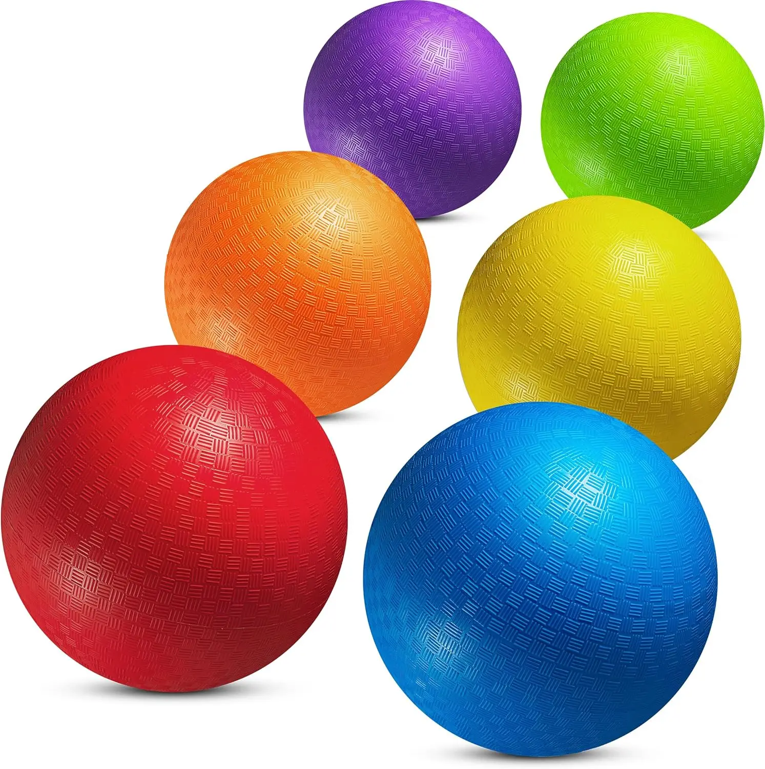 Paquete de 6 Pelotas Inflables de Goma de 8.5 Pulgadas para Niños y Adultos - Juego Interior y Exterior, Dodgeball, Kickball