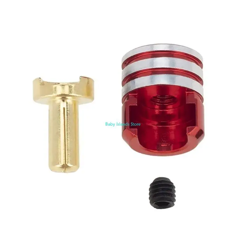 

K92D 4pcs Remote Control Car Battery Heatsink Connectors with Grips for 1/10 Scale Models Crawlers with Easy Installation
