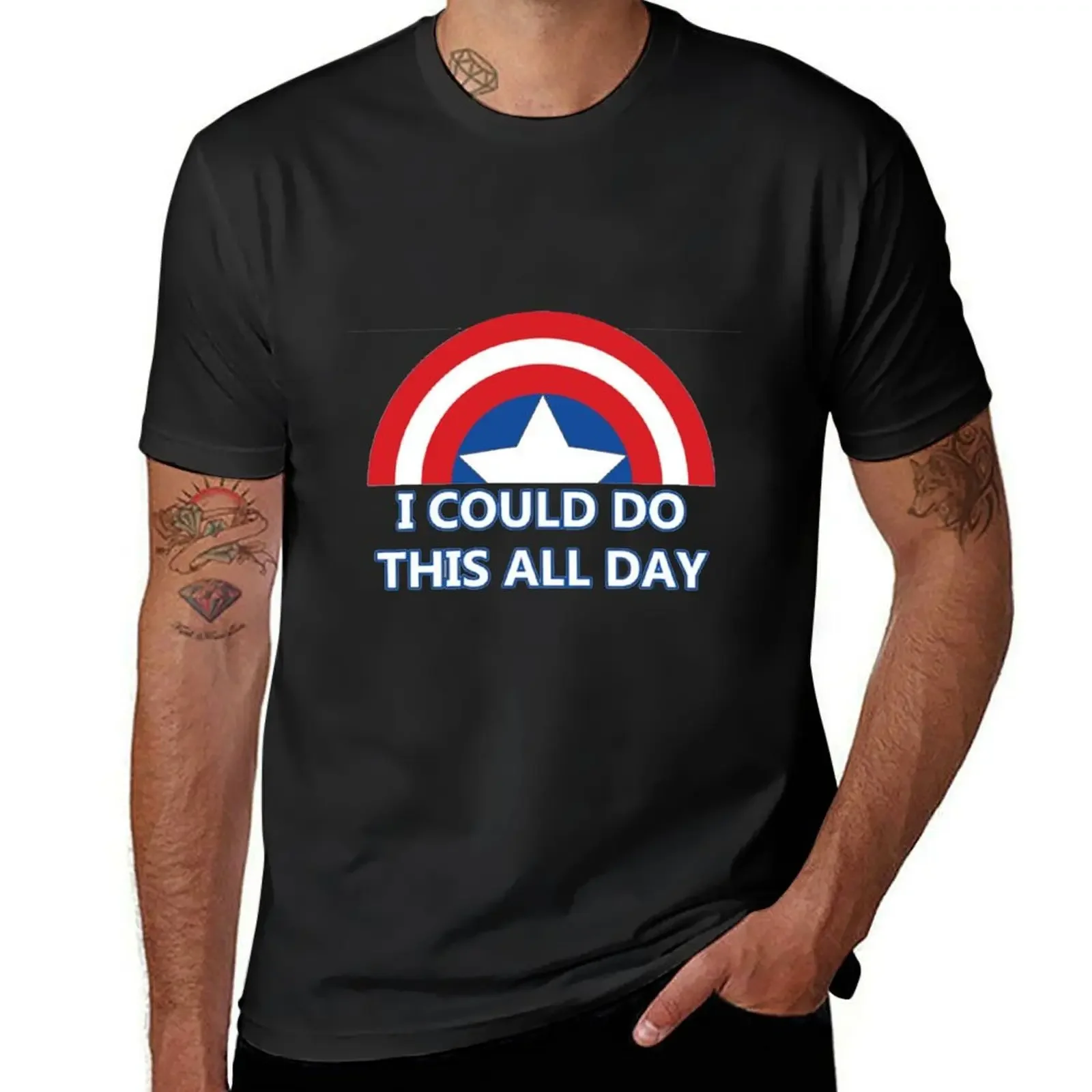

i could do this all day america T-Shirt cute clothes anime clothes plain black t shirts men