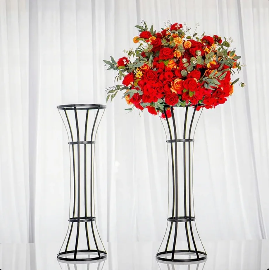 Vergoldeter Blumenständer 90 cm hoch für Hochzeitstischdekorationen – Detail 10