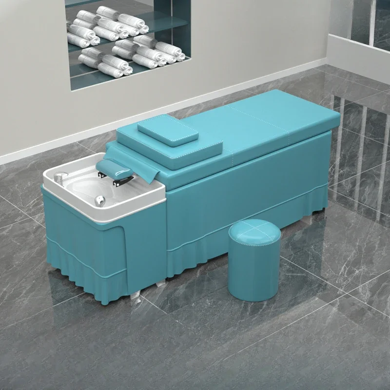 

Italian Minimalism Style Water Circulation Professional Luxury Shampoo Chairs Head Spa Comfort Salon Cosmetologist Washbasin