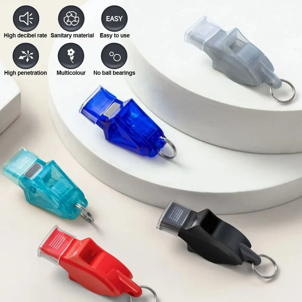 125dB Professional Referee Whistle - Waterproof & Anti-Rust Plastic Sports Tool for Soccer/Basketball/Volleyball