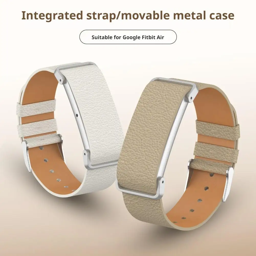 Leder-Uhrenarmband für Google Fitbit Air, Metallrahmen-Ersatzarmband für Google Sport-Uhrenarmband-Zubehör – Detail 11