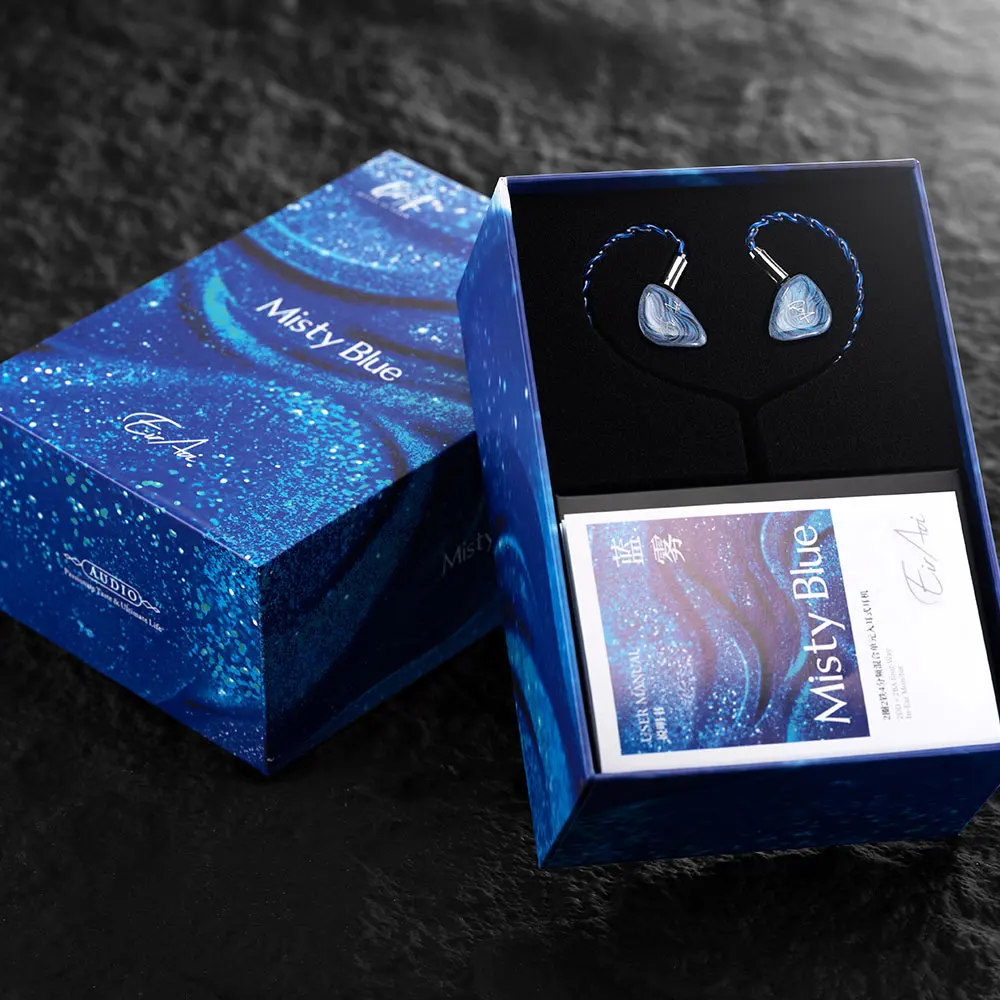 

QoA Misty Blue 2DD+2BA IEMs HiFi Wired In Ear Earphone Monitor Headphone with 3.5+4.4mm Plug 0.78mm 2pin Cable