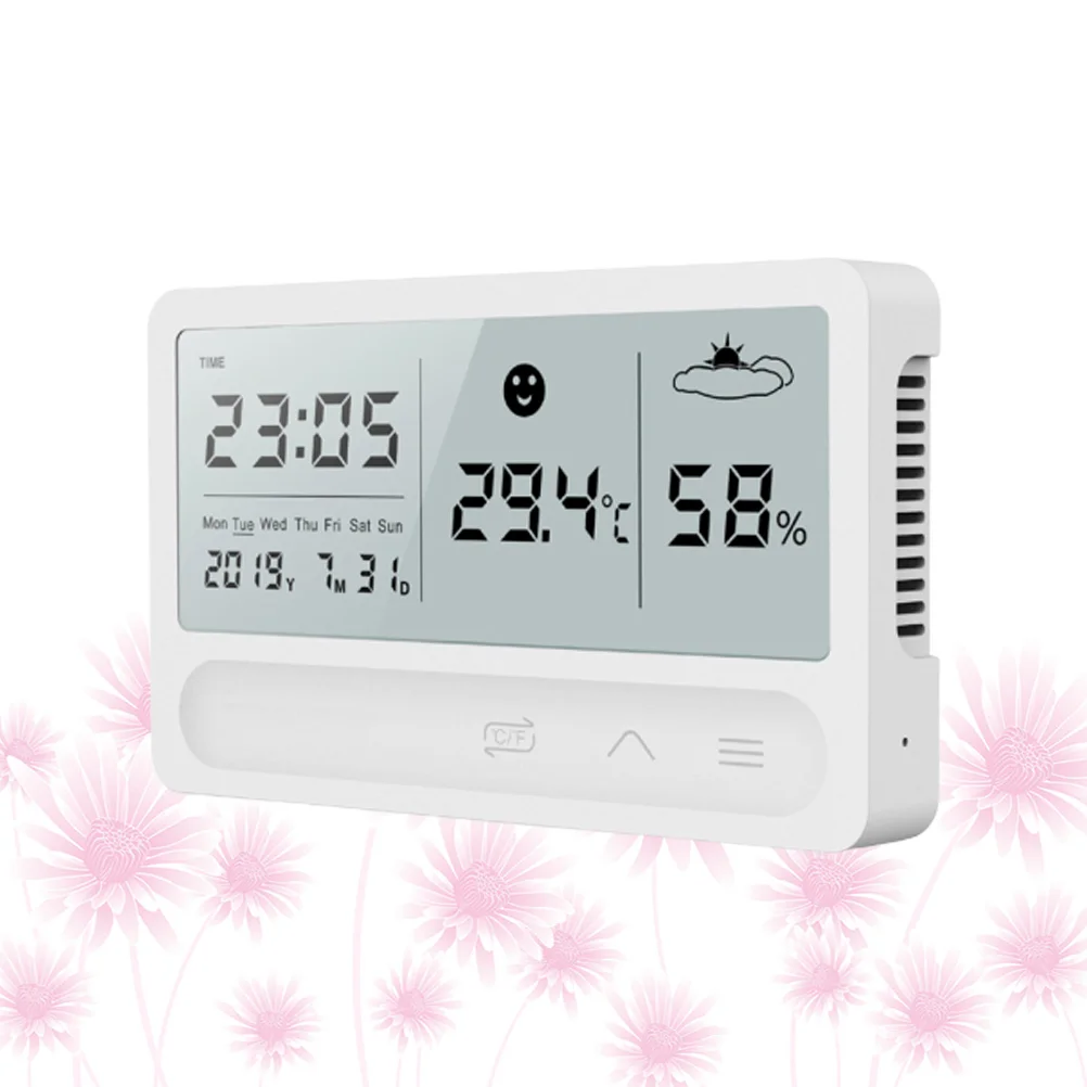 

Digital Thermometer Temperature Electronic Multifunction Hygrometer White Humidity