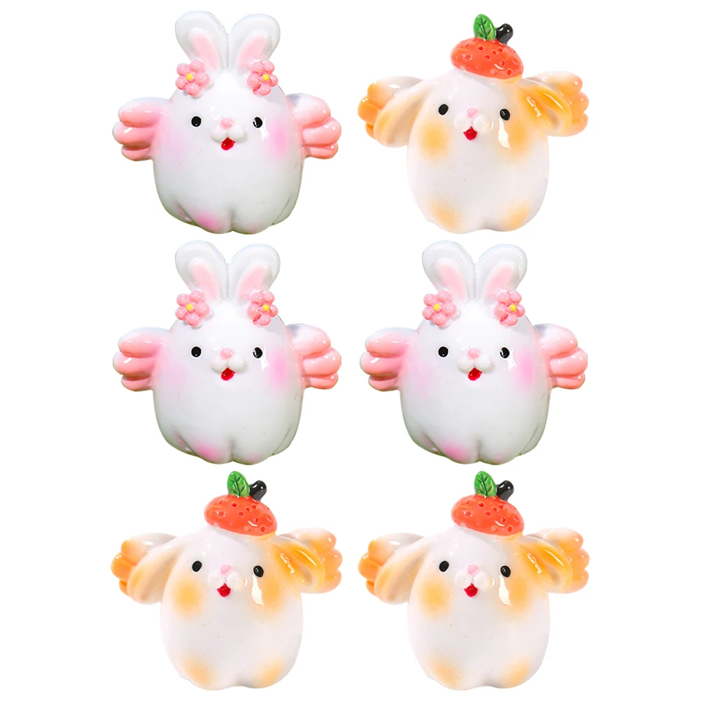 6-teilige Dekorationen, simulierte Tierornamente, Kunstharzfiguren, kleine Tiere, Mini-Statuen