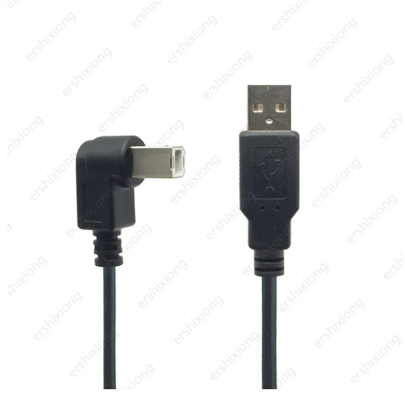 Cable USB tipo A macho A tipo B macho, 90 grados, arriba, abajo, izquierda y derecha, 2,0, 150cm, 5 pies