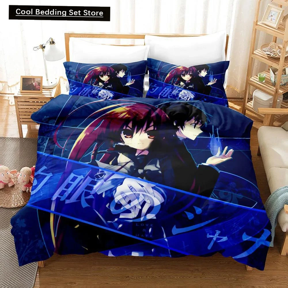 

Kawaii Girl Cartoon Shakugan No Shana Bedding Set Anime Bed Linen Quilt Duvet Cover Sets Home Decor Single Queen King Size Gift