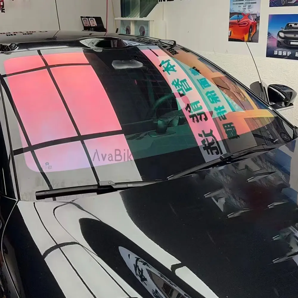 1X3m Ruby Chameleon Window Tint Film 80% VLT Nano Ceramic Carautomobile front windshield film Top Premium Auto Glass UV Proof