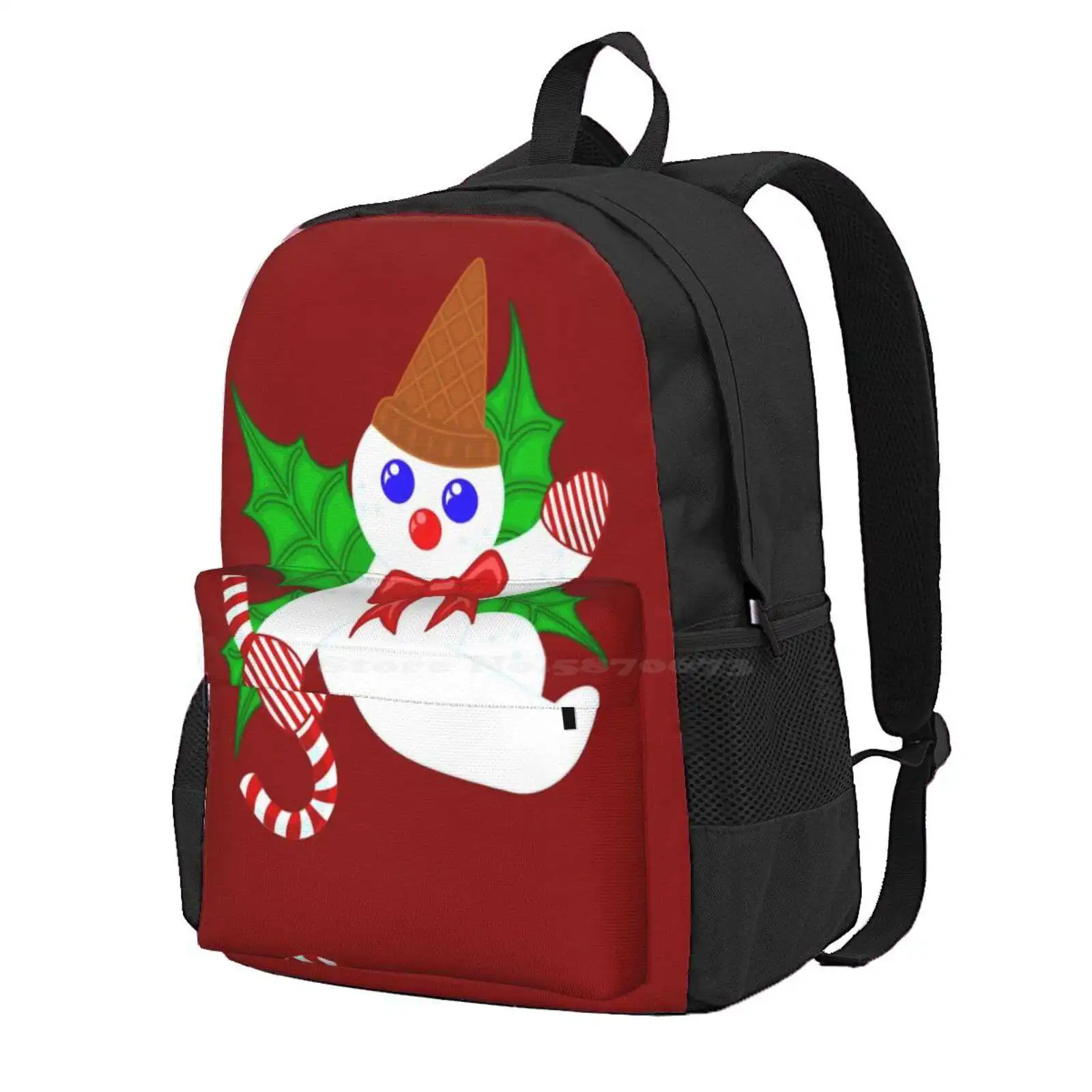 Christmas Fairy Hot Sale Schoolbag Backpack Fashion Bags Snow Fairy Candy Cane Holly Candy Fairy Christmas Candy Christmas Elf