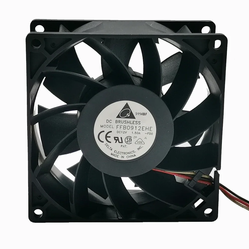 

new delta 9038 FFB0912EHE 90*90*38MM DC12V 1.5A violent pressurized double ball fan