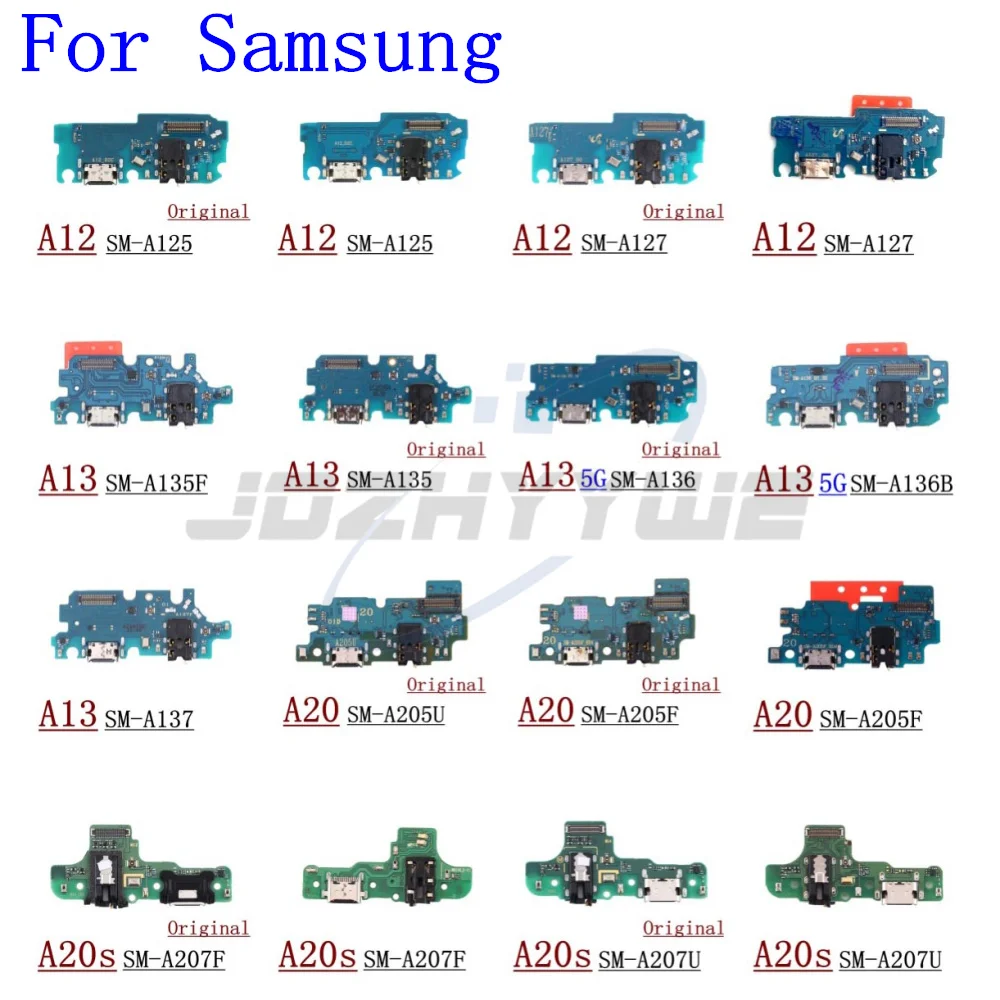 USB Charger Charging Port Dock Connector Board Flex Cable For Samsung Galaxy A12 A125 A127 A13 A135 A137 A20 A205 A207