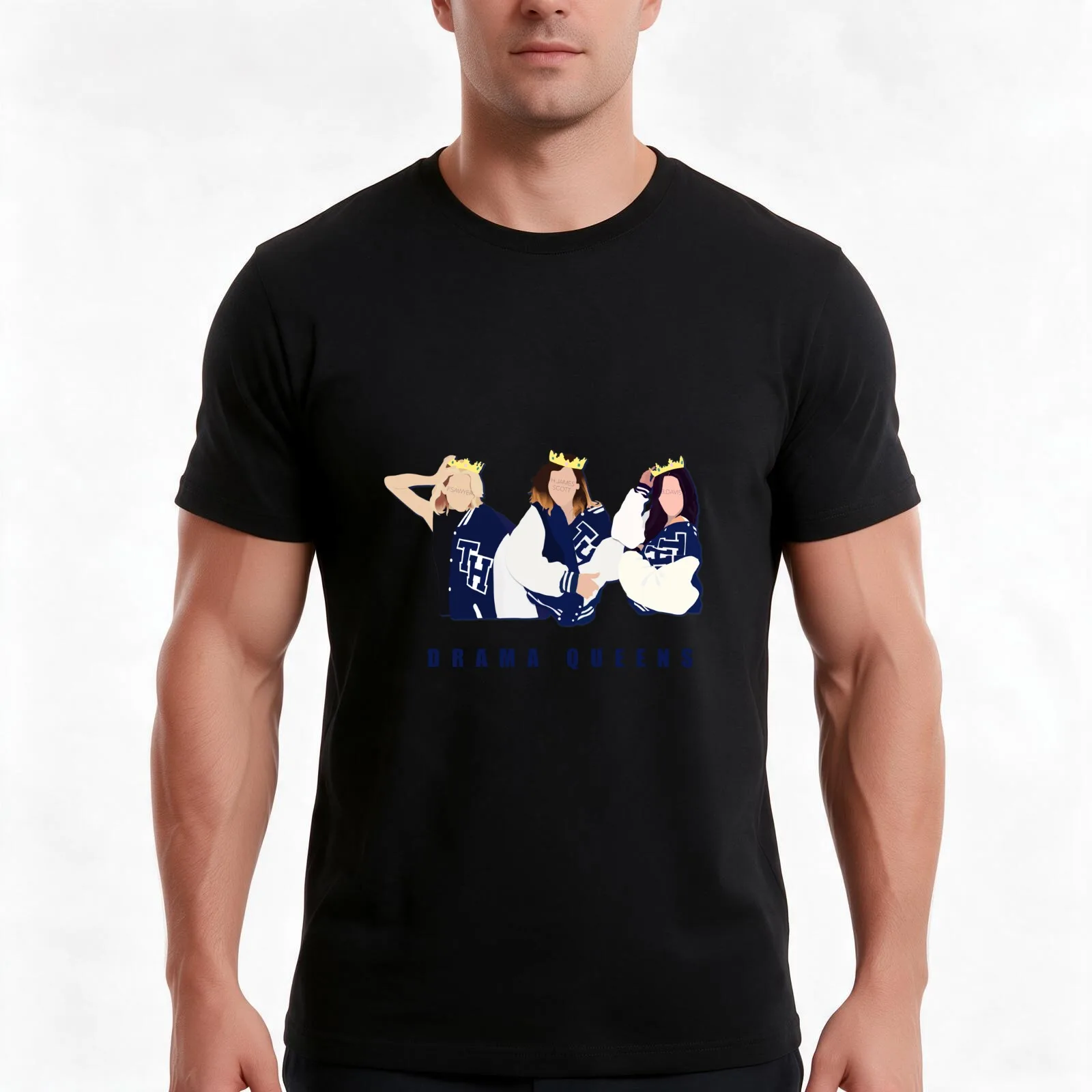 One Tree Hill Drama Queens (Peyton Haley and Brooke) T-Shirt Summer Casual Cotton Tee Oversized Streetwear Tops 100% Cotton