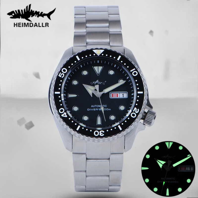 

HEIMDALLR Sharkey SKX007 Men's NH36 Automatic Mechanical Watch Sapphire Crystal C3 Luminous 200M Waterproof Diver Watches