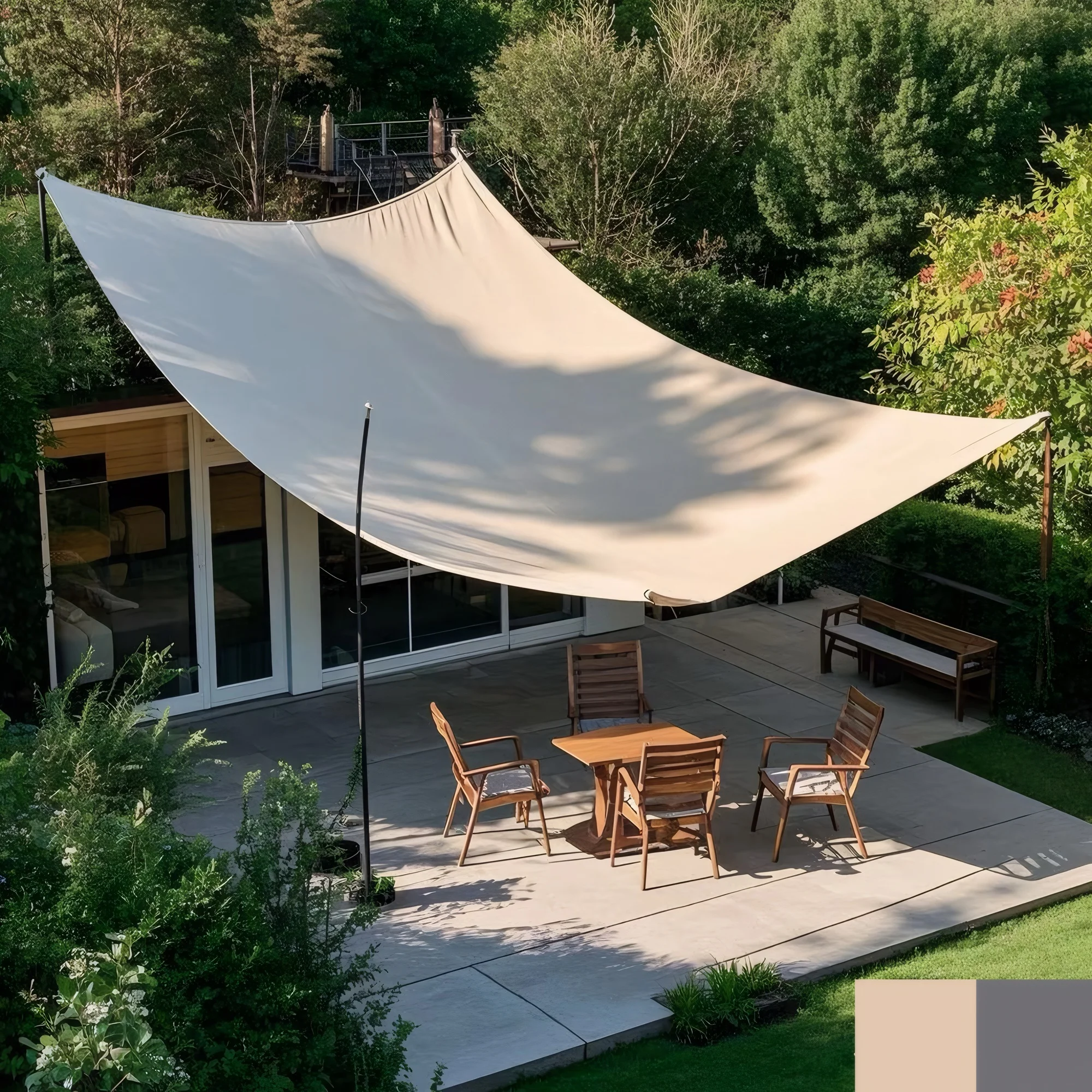 

1 outdoor sunshade, waterproof sunshade sail, terrace garden sunshade, car canvas sunshade, rectangular pool sunshade sail.