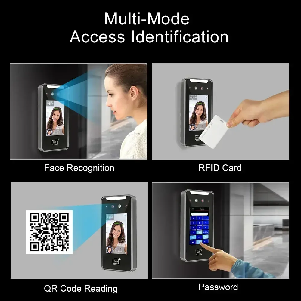 Sistema biometrico del codice QR del riconoscimento dell'orologio del controllo dell'accesso del volto della porta TIMY