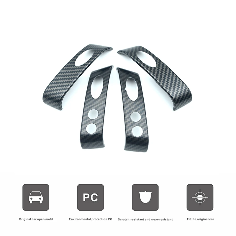 For MINI Cooper One D R50  Carbon Fiber Pattern Steering Wheel Trim Cover Steering Wheel Panel Trim Cover Car Accessories