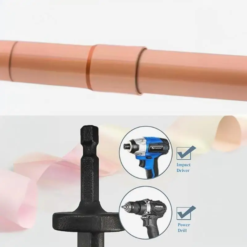 6-in-1 Kupferrohr-Expander-Bohrerset, Hochleistungs-Werkzeug zum Aufweiten von Klimaanlagenrohren für die Reparatur von Heimklimaanlagen und Sanitärarbeiten – Detail 9