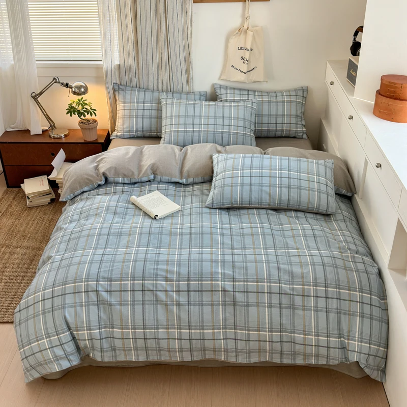 100% Cotton 3pcs Duvet Cover Set Includes 1 Duvet Cover and 2 Pillowcases It Features New Nordic Style Soft and Comfortable