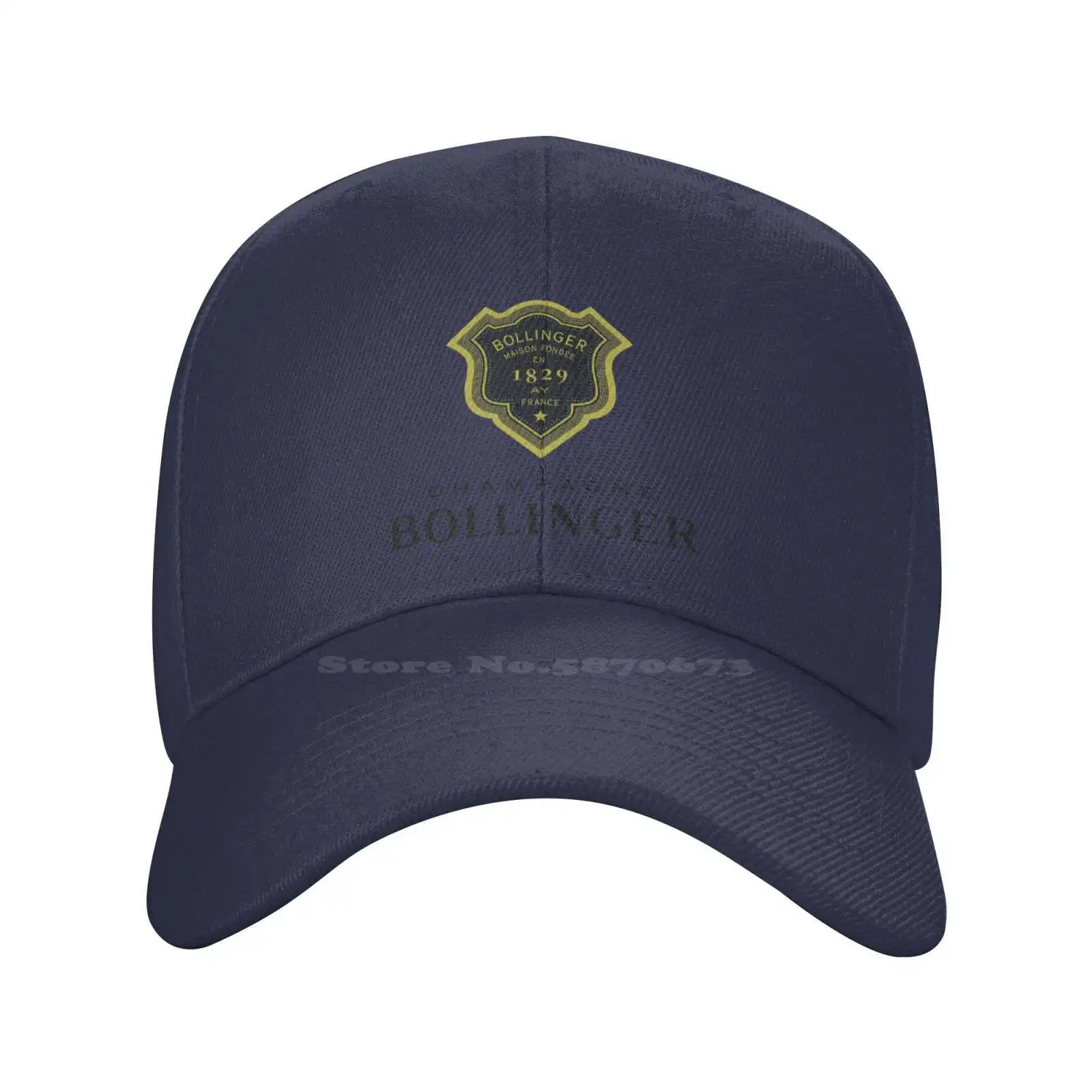 Bollinger Logo Boné, Qualidade Denim Cap, Chapéu de malha, Moda